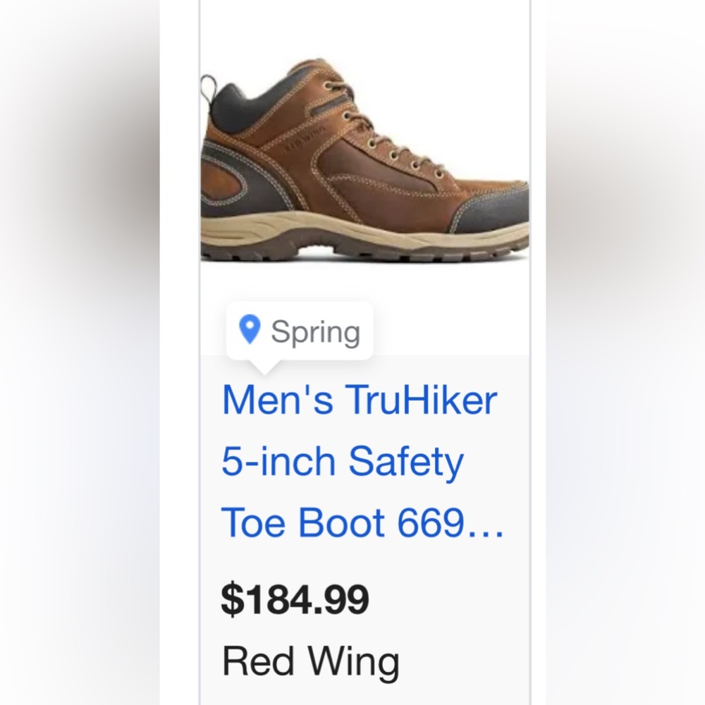 Red Wing Sz 8 TRUHIKER
MEN 5in SAFETY Steel TOE HIKER BOOT Shoe Pristine Conditi